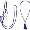 Set capezza in corda, redini e collare - Blu