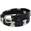 Cintura con ricami "Cover H Design" - Blu navy