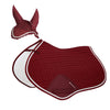 Set sottosella e cuffietta cotone Equestro Bordeaux - Bordeaux
