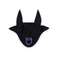 Set sottosella e cuffietta Equestro, nero con logo viola