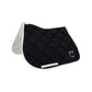 Set sottosella e cuffietta Equestro, nero con logo viola
