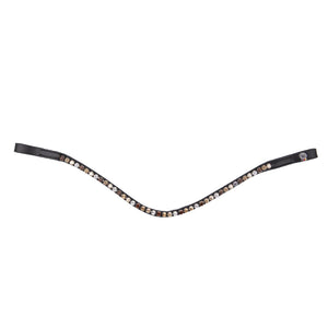 Frontalino con strass, oro/beige/argento
