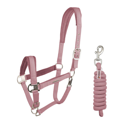 Set capezza e lunghina Velvet - rosa antico