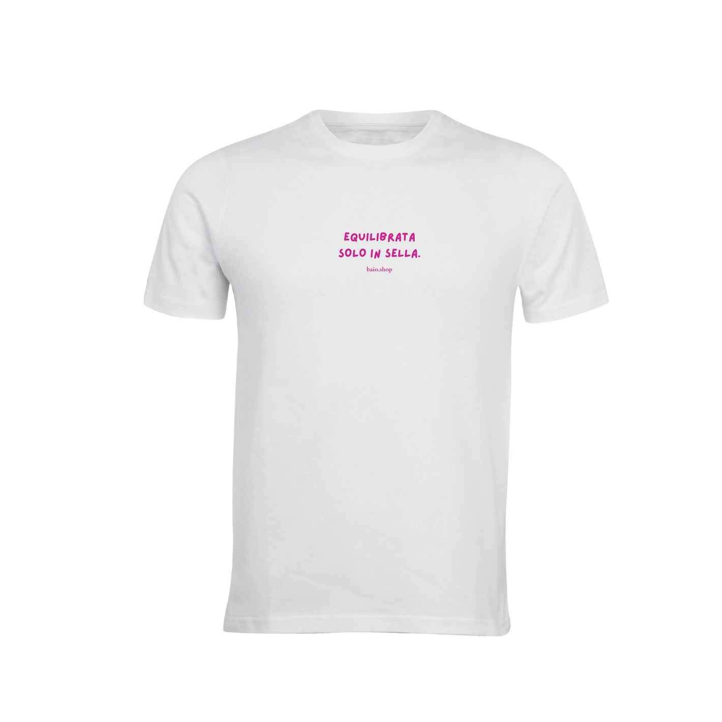 T-shirt "equilibrata solo in sella"