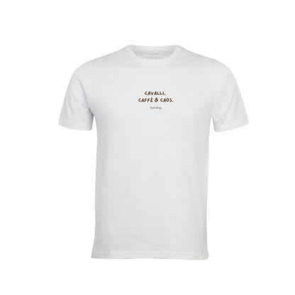 T-shirt "cavalli, caffè & caos"