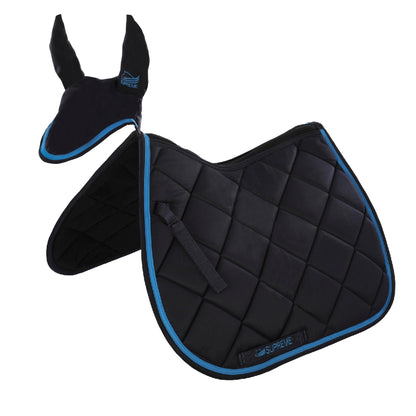 Set sottosella e cuffietta Supreme, Blu navy-royal