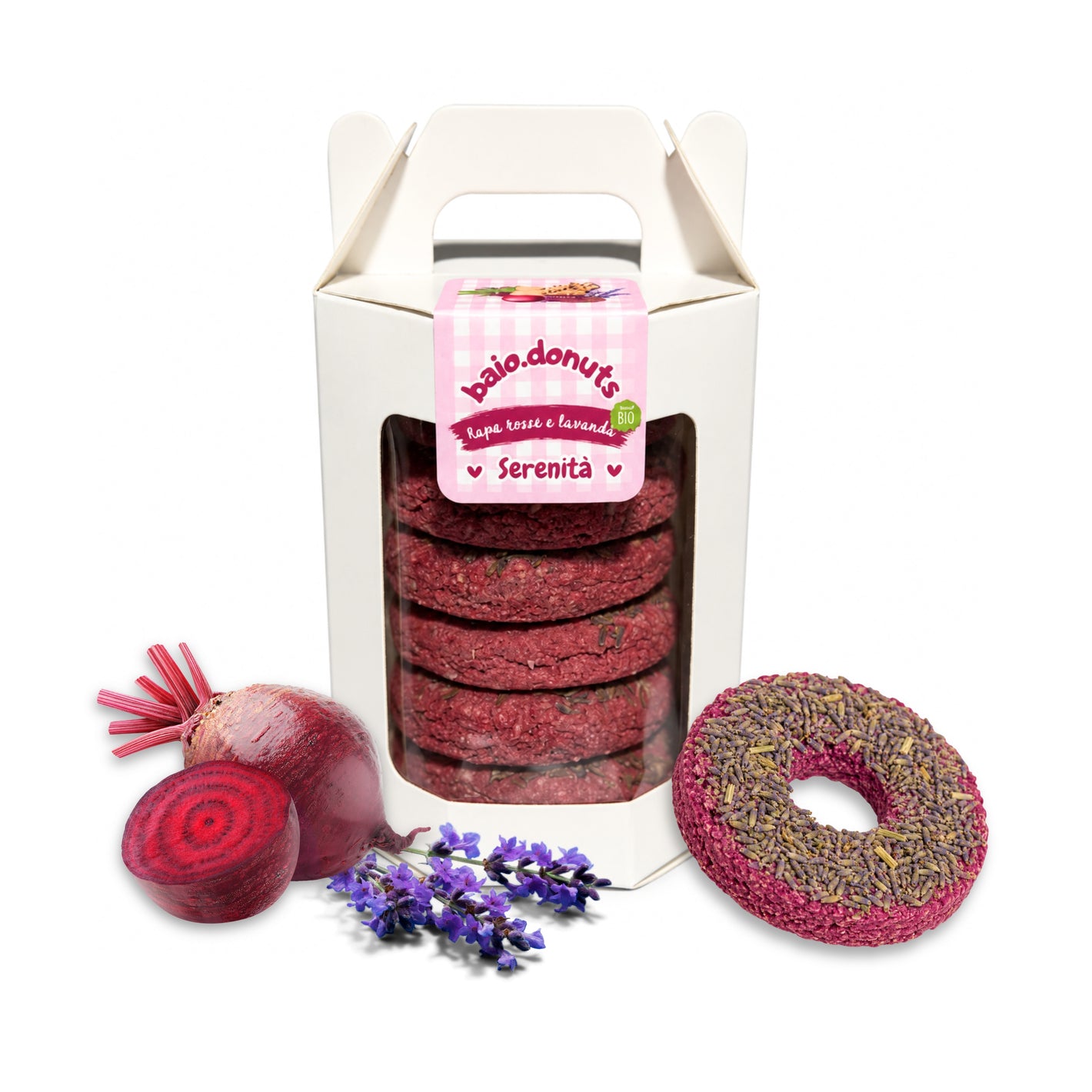 cofanetto baio.donut serenità - rapa rossa e lavanda