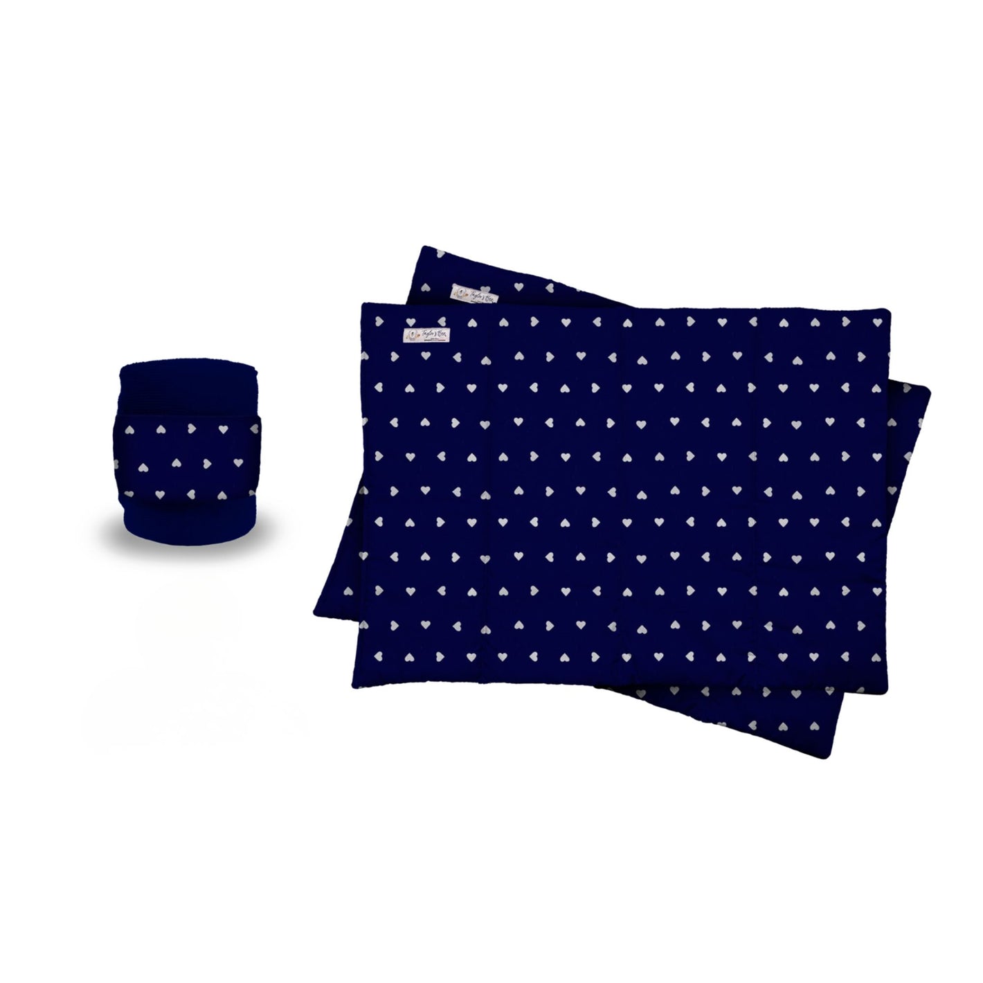 Set sottofasce e fasce da riposo cuoricini