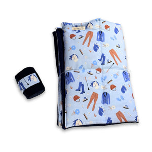 Set sottofasce e fasce da riposo - equitazione azzurro
