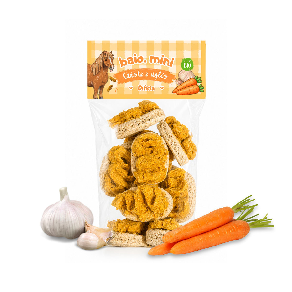 baio.mini difesa- carota e aglio