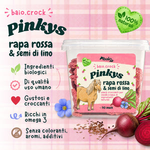 Snack Pinkys - rapa rossa e semi di lino