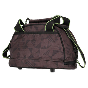 Borsa porta cap - marrone geometrico