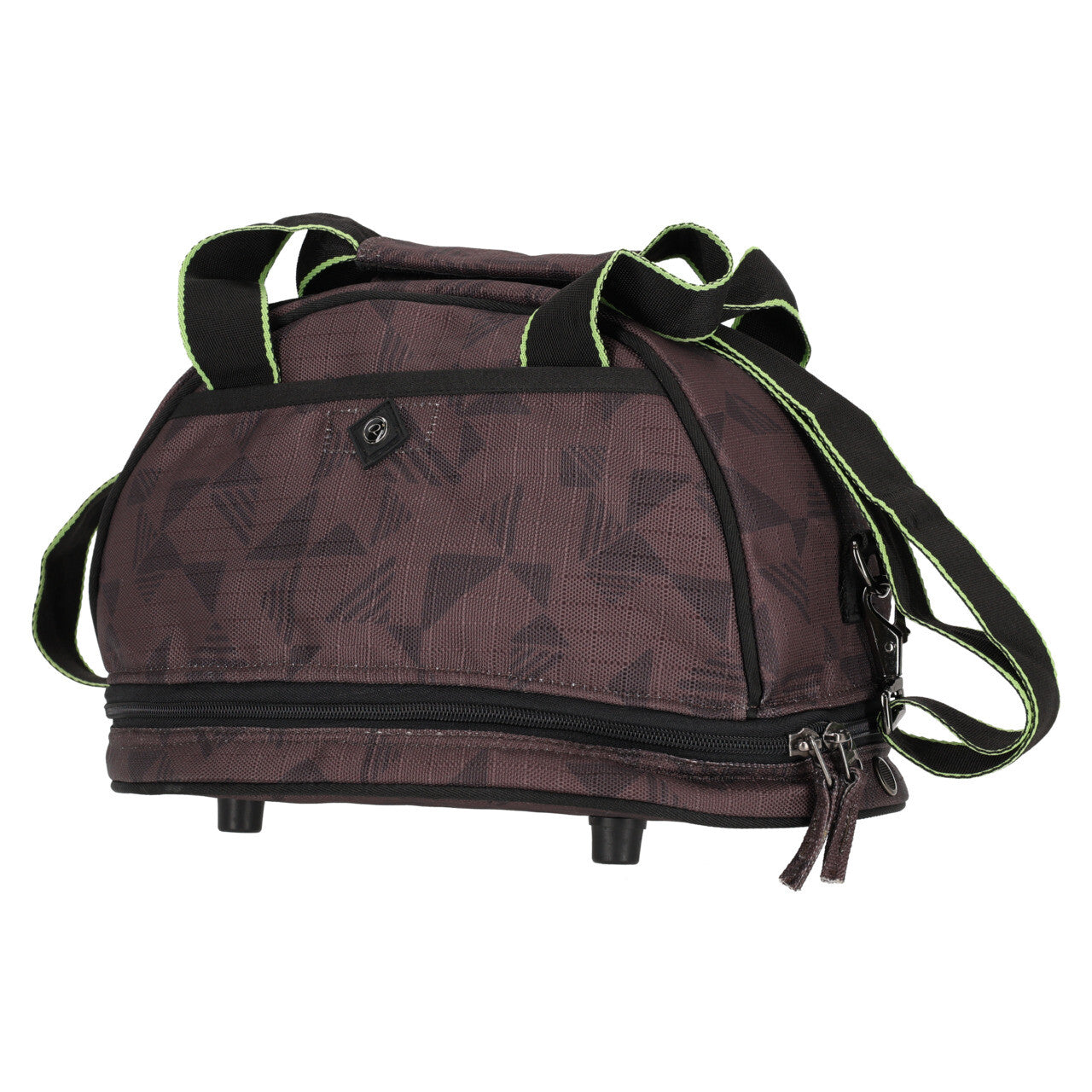 Borsa porta cap - marrone geometrico