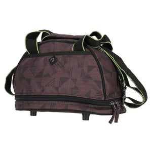 Borsa porta cap - marrone geometrico