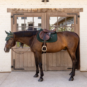 Set sottosella e cuffietta Kentucky Mini Pearls verde