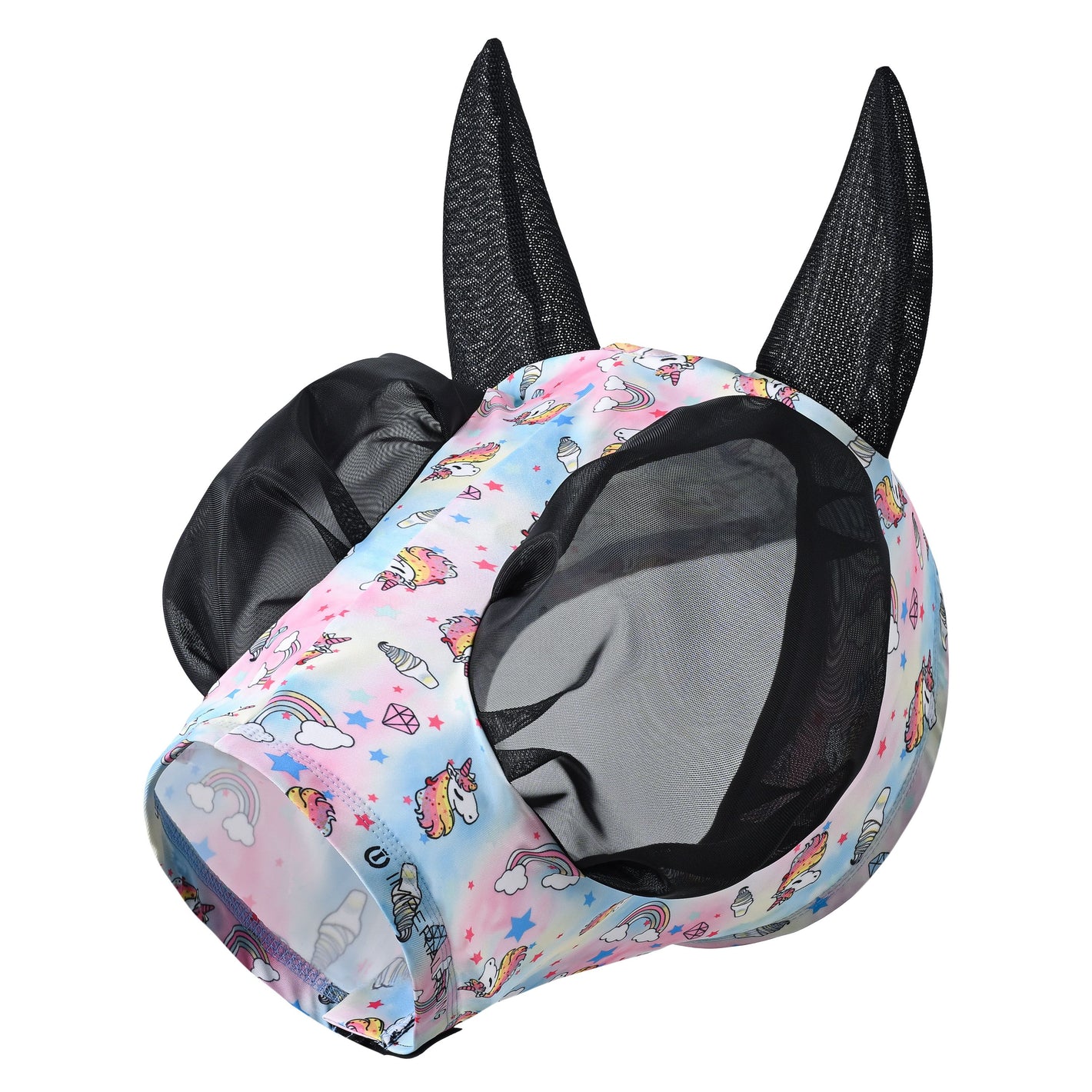 Maschera anti mosche Lycra unicorni