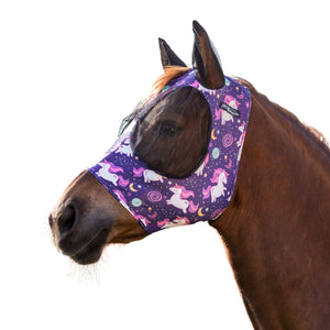Maschera anti-mosche in Lycra, space unicorn