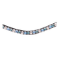 Frontalino con strass, petrolio/azzurro/argento