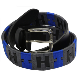 Cintura con ricami "Cover H Design" blu royal