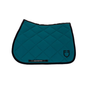 Set sottosella e cuffietta Equestro, blu petrolio