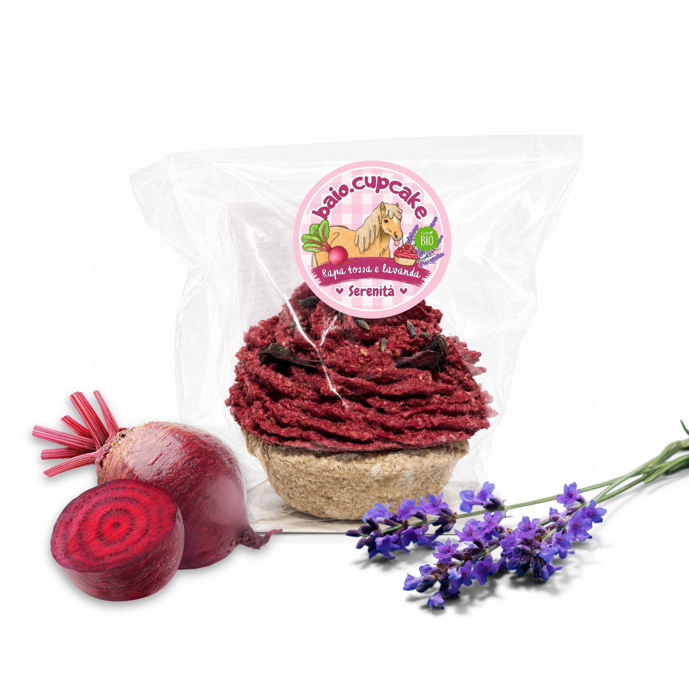 baio.cupcake serenità - rapa rossa e lavanda