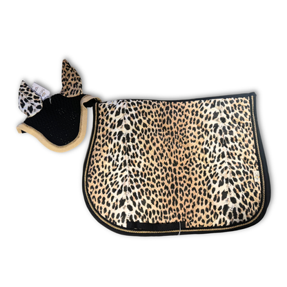 Set sottosella e cuffietta Leopardato