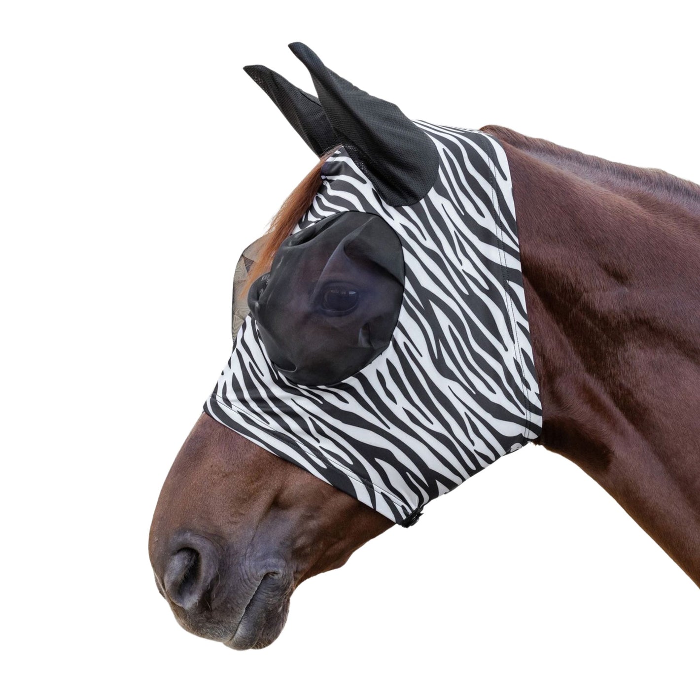 Maschera anti-mosche tessuto zebra